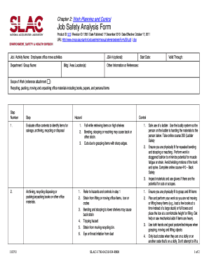Job Safety Analysis En Francais PDF  Form