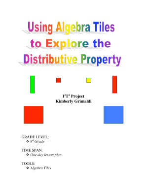 Distributive Property with Algebra Tiles Worksheet  Form