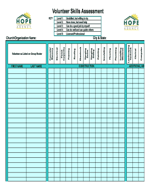 Volunteer Skills Assessment  Form