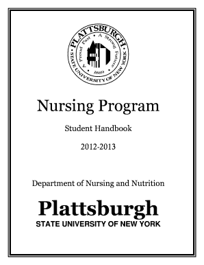 Suny Plattsburgh Nursing  Form