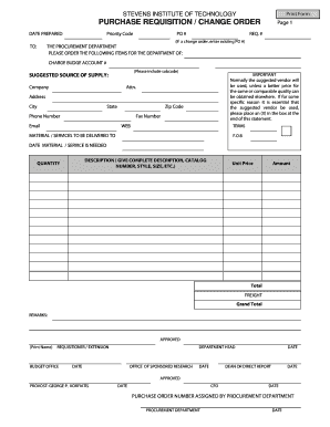 Purchase Request Form