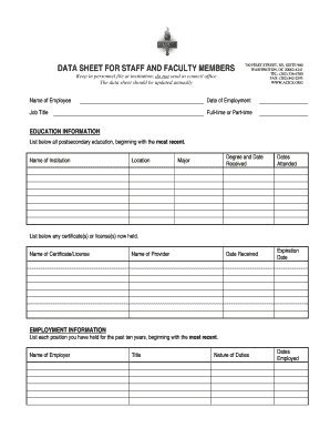 ACICS Data Form Sullivan