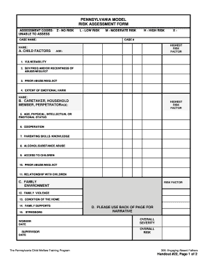 Child Risk Assessment Template  Form