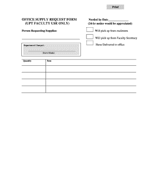 Office Supply Request Form