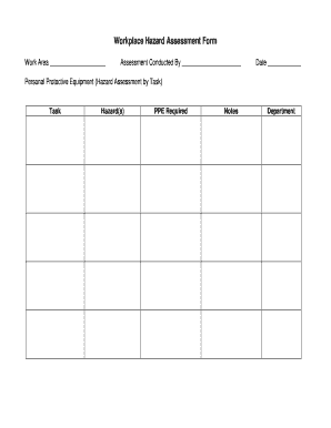 Workplace Hazard Assessment Form