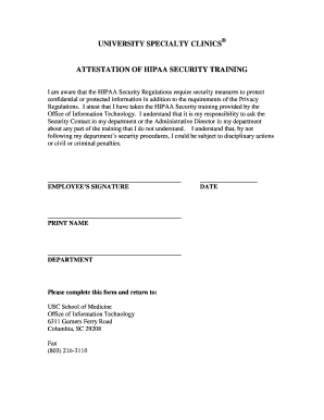 Attestation Statement Form