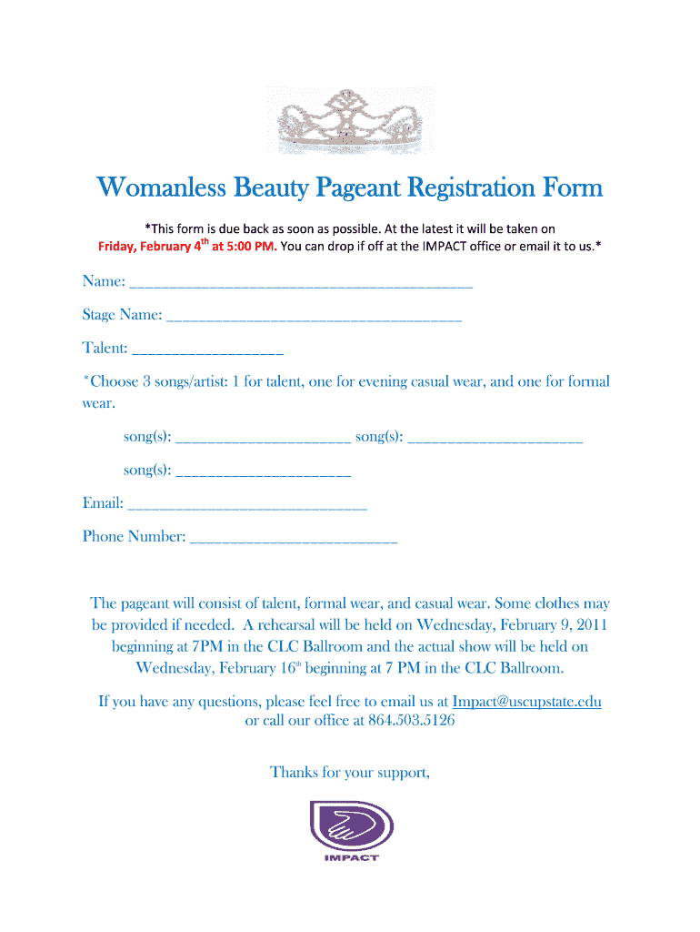 Miss World Application Form