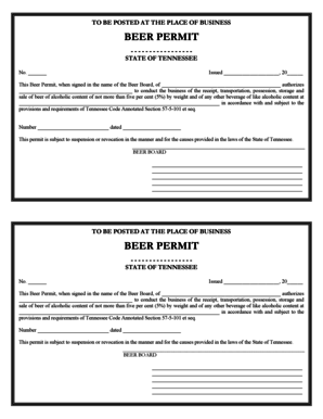 Beer Permit Form PDF MTAS Mtas Tennessee