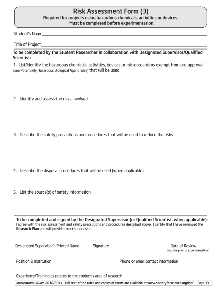 Form Assessment