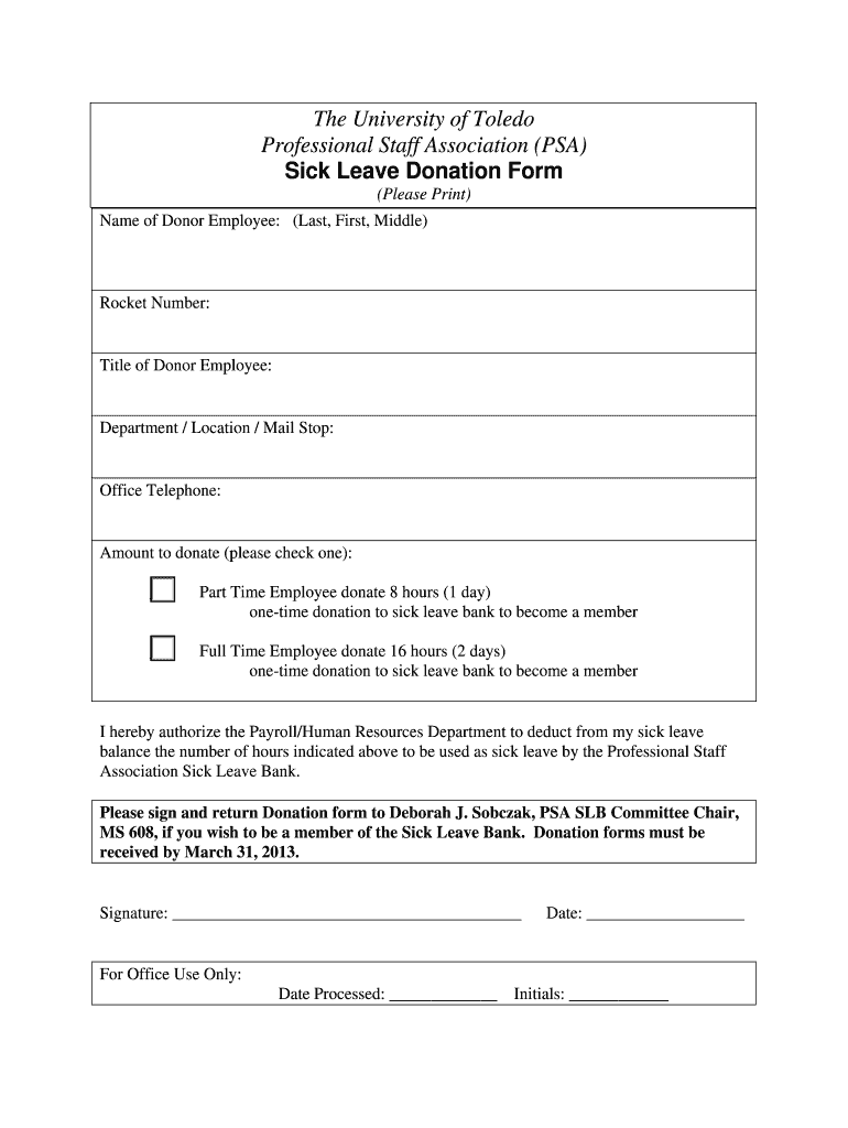 Sick Leave Form Template