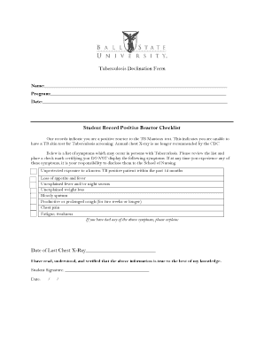 Tb Declination Form