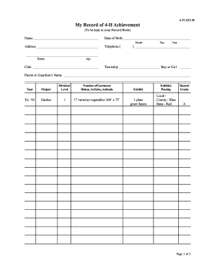  My Record of 4 H Achievement Indiana 4 H Purdue University Four H Purdue 2002