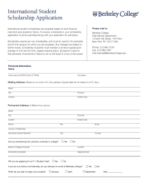 Berkeley College Application  Form