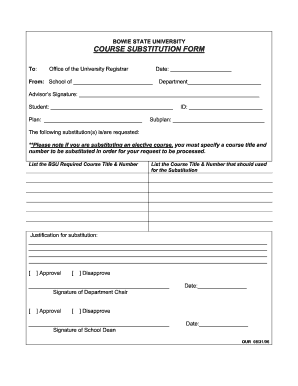 Course Substitution Form