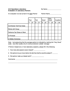 Partner Evaluation  Form