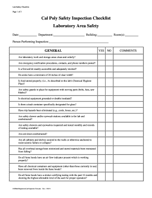  Safety Maintenance Checklist 2011-2024