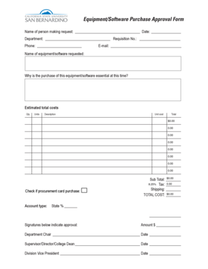 Purchase Approval Form