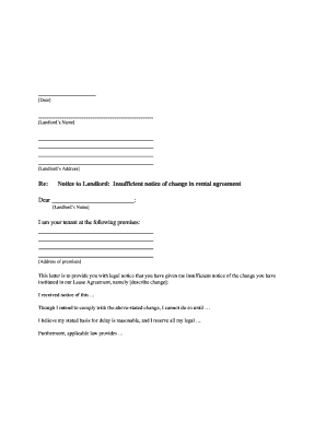 Sample Letter to Tenant to Pay Rent on Time  Form