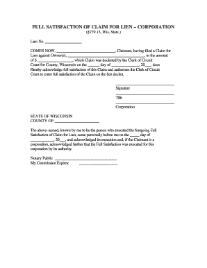 Blank Lien Waiver Form