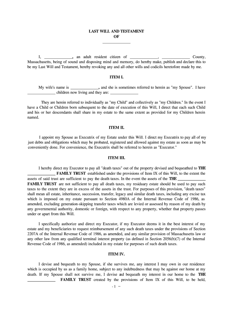 Credit Shelter Trust Form