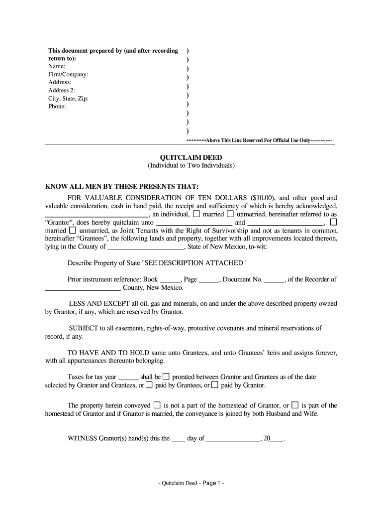 How to Fill Out a Quit Claim Deed  Form