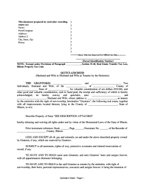 Deed from Husband to Husband and Wife Form