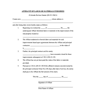 How to Fill Affidavit of Materials Form