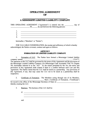 Attestation Operating Agreement Template