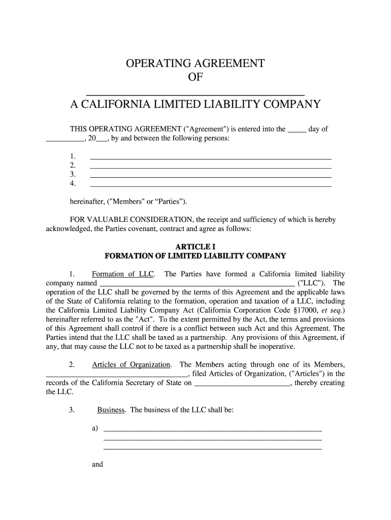 California Company  Form