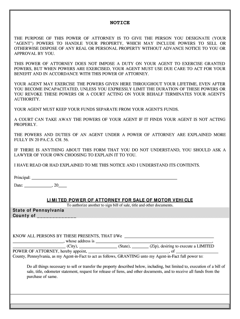 Motor Vehicle  Form