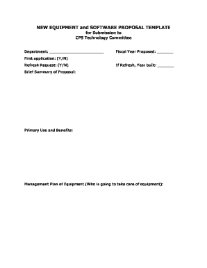 Equipment Proposal Template  Form