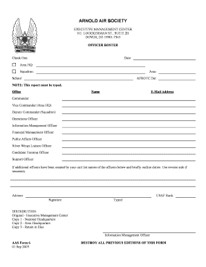 Contract Template for Arnold Air Society Form