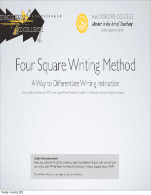 4-Square Writing Template