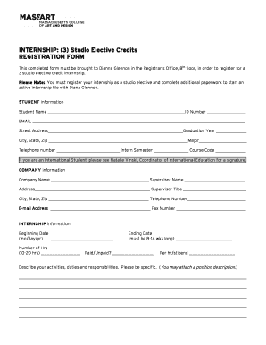 Internship Registration Form
