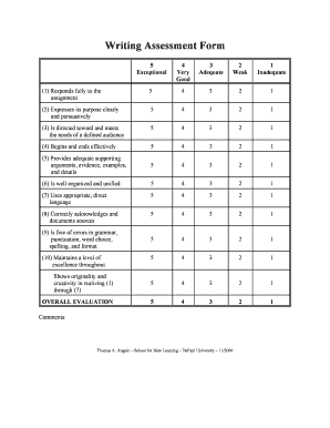 Essay Evaluation Form