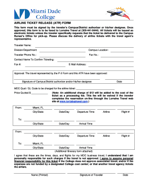 Flight Ticket Form