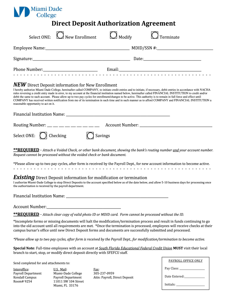 Miami Dade College Mdc Connect  Form