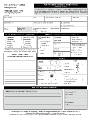 Standard Work Order Form Minnesota State University, Mankato Mnsu