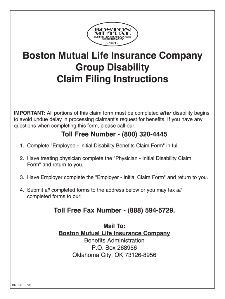 Boston Mutual Claim Forms