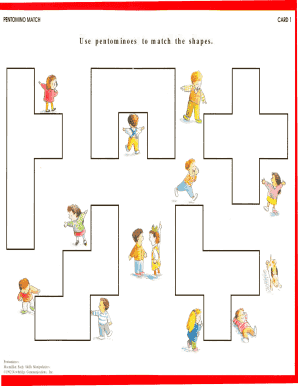 Use Pentominoes to Match the Shapes Murray State University  Form