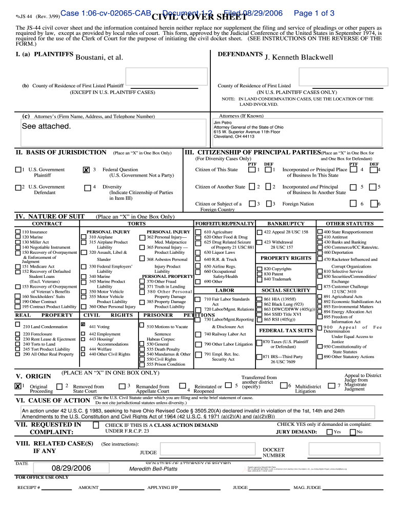 Get and Sign Js44 Form 1999-2022