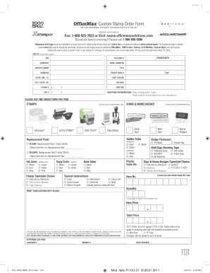 Stamps by Fax  Form