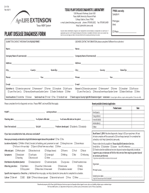 FORM D1178 Rev 0511  Texas Plant Disease Diagnostic Lab    Plantclinic Tamu 2011-2024