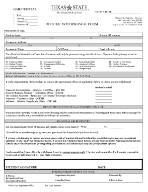 Texas State Transcript  Form