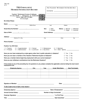 ENROLLMENT FORM the Retirement Systems of Alabama