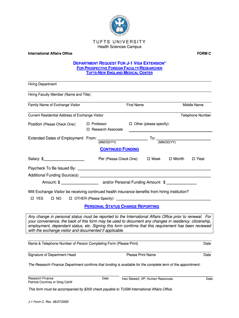  Download J 1 Application Form C Tufts New England Medical    Tufts 2005-2024