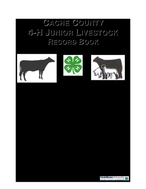 Utah 4h Record Book  Form