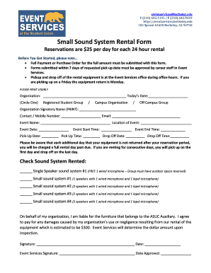 Sound System Contract Sample  Form
