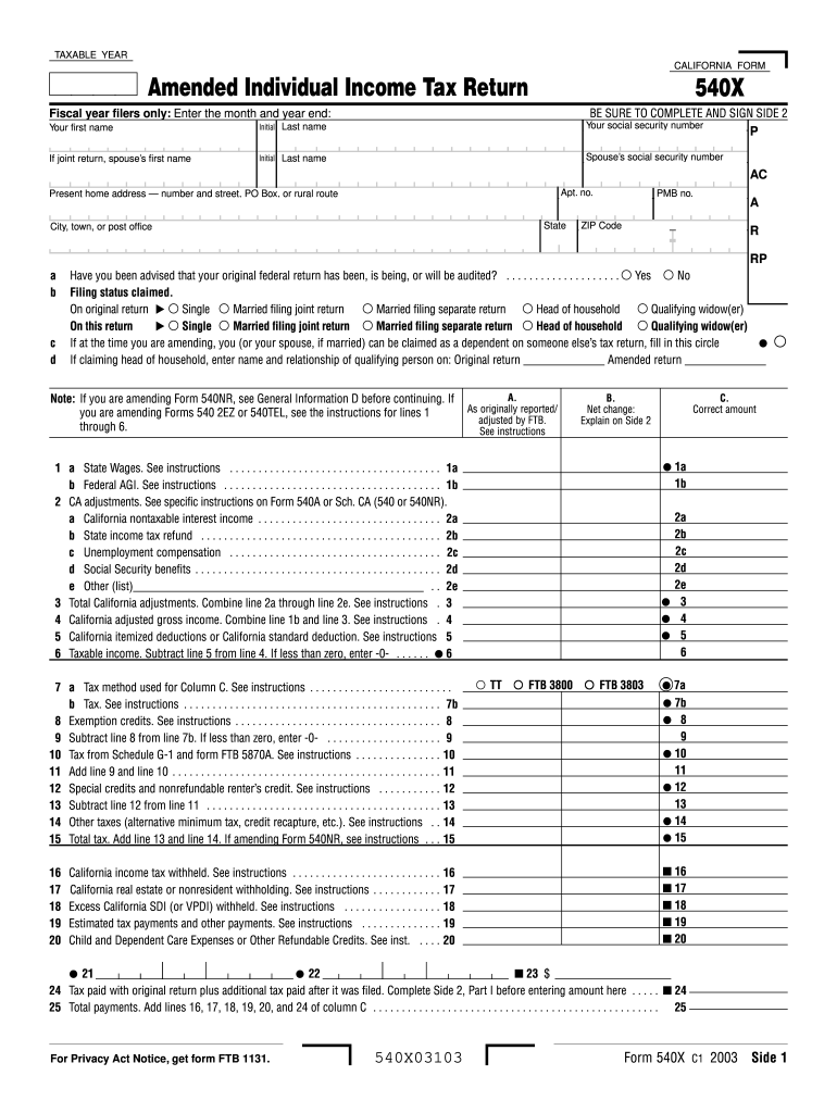  Form 540x Ocf Berkeley 2016