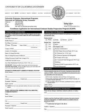 Irvine Application  Form